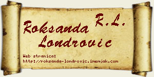 Roksanda Londrović vizit kartica